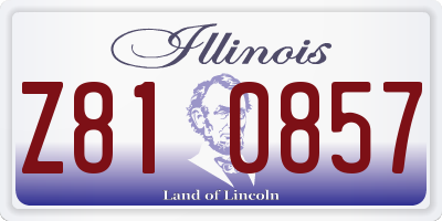 IL license plate Z810857