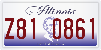 IL license plate Z810861
