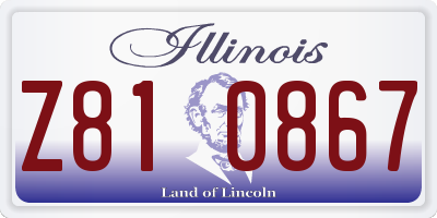 IL license plate Z810867