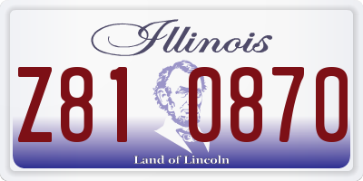 IL license plate Z810870