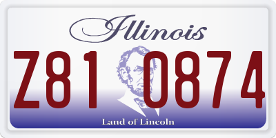 IL license plate Z810874