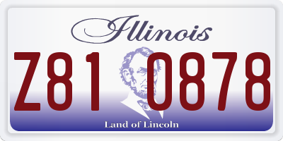 IL license plate Z810878