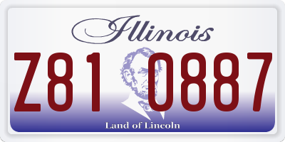 IL license plate Z810887