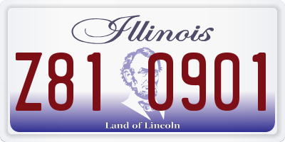 IL license plate Z810901