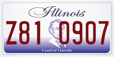IL license plate Z810907