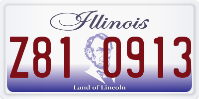 IL license plate Z810913