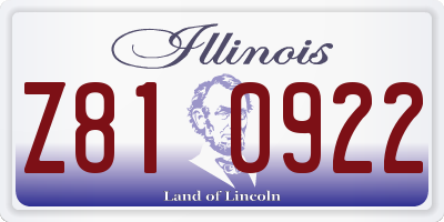 IL license plate Z810922