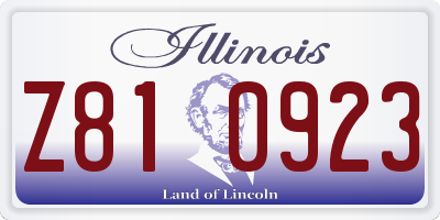 IL license plate Z810923