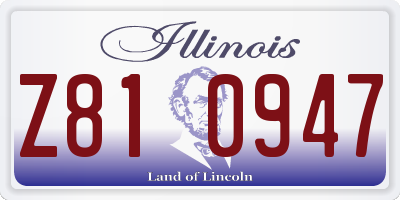 IL license plate Z810947