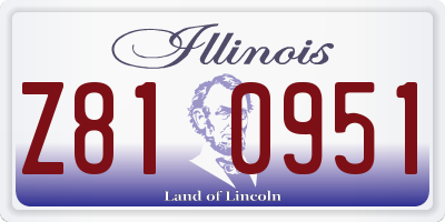 IL license plate Z810951