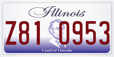 IL license plate Z810953