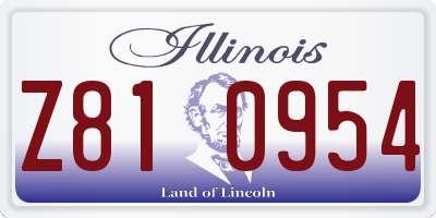 IL license plate Z810954