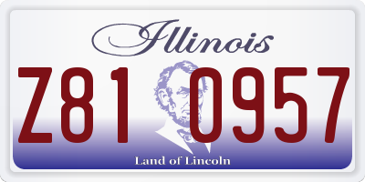 IL license plate Z810957
