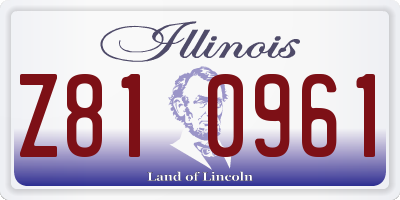 IL license plate Z810961