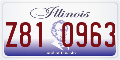IL license plate Z810963