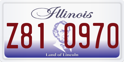 IL license plate Z810970