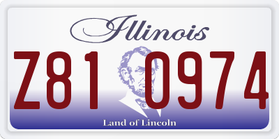 IL license plate Z810974