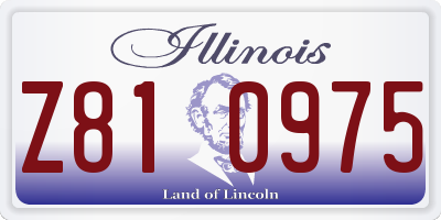 IL license plate Z810975