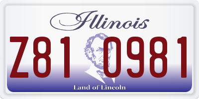 IL license plate Z810981