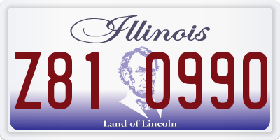 IL license plate Z810990