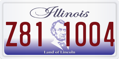IL license plate Z811004