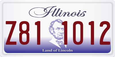 IL license plate Z811012