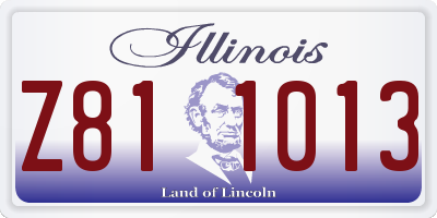 IL license plate Z811013