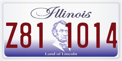 IL license plate Z811014