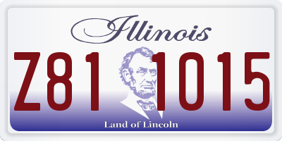 IL license plate Z811015