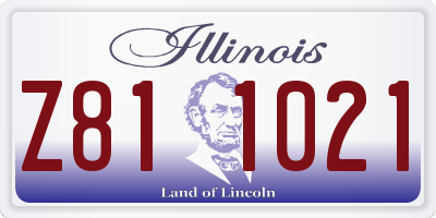 IL license plate Z811021