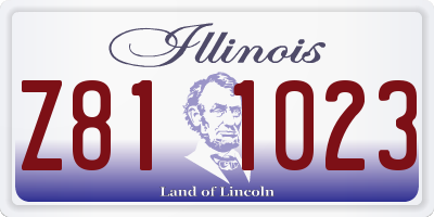 IL license plate Z811023