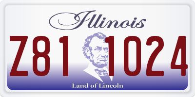 IL license plate Z811024