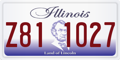 IL license plate Z811027