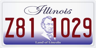 IL license plate Z811029