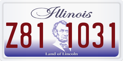 IL license plate Z811031