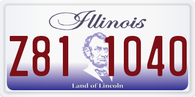 IL license plate Z811040