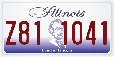 IL license plate Z811041