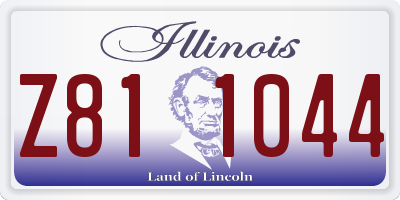 IL license plate Z811044
