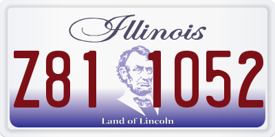 IL license plate Z811052