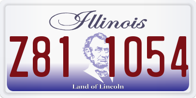 IL license plate Z811054