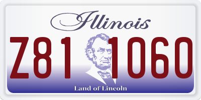 IL license plate Z811060