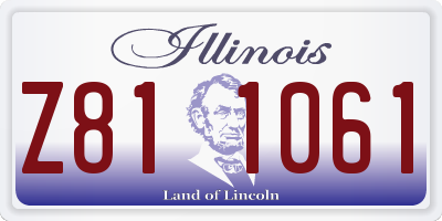 IL license plate Z811061