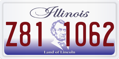IL license plate Z811062