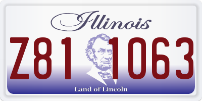 IL license plate Z811063