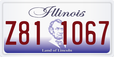 IL license plate Z811067