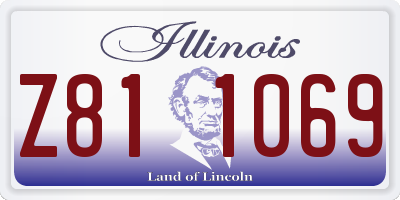 IL license plate Z811069
