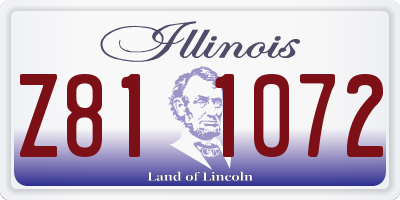 IL license plate Z811072