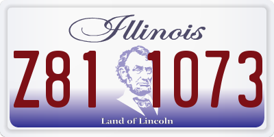 IL license plate Z811073