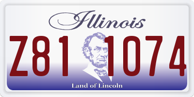 IL license plate Z811074