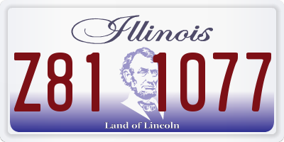 IL license plate Z811077